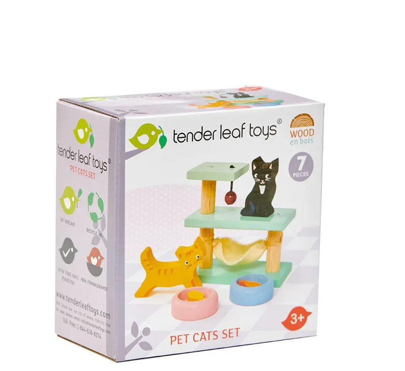 Tenderleaf Wooden Pet Cat Playset